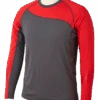 Hockey T-sBAUER S19 BAUER PRO LS BL TOP SR-DGY/RED -Progoal Gear Store hockey t sbauer s19 bauer pro ls bl top sr dgy red