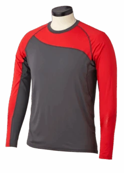 Hockey T-shirt BAUER S19 BAUER PRO LS BL TOP YTH-DGY/RED
