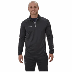 Hoodie BAUER VAPOR FLEECE 1/4 ZIP TOP BLK-SR