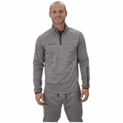 Hoodie BAUER VAPOR FLEECE 1/4 ZIP TOP GRY-SR