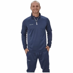 Hoodie BAUER VAPOR FLEECE 1/4 ZIP TOP NAV-SR